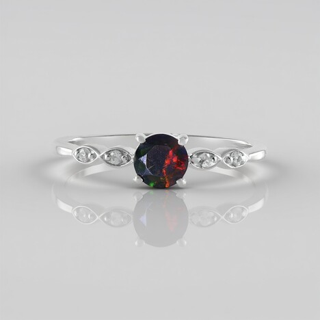 Bague en argent et Opale Mezezo