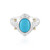 Anello in argento con Turchese Sleeping Beauty (Granulieren)