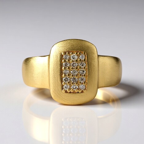 Anello in argento con Diamante Cioccolato I2