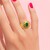 Anillo en plata con Esmeralda de Brasil