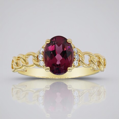 Anello in oro con Rodolite
