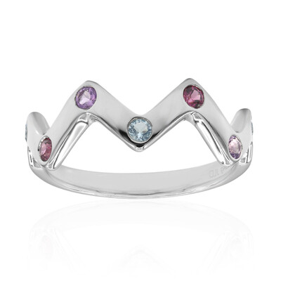 Anello in argento con Topazio Blu Svizzero