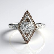 Zilveren ring met een zirkoon