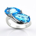 Anello in argento con Topazio Marambaia (de Melo)