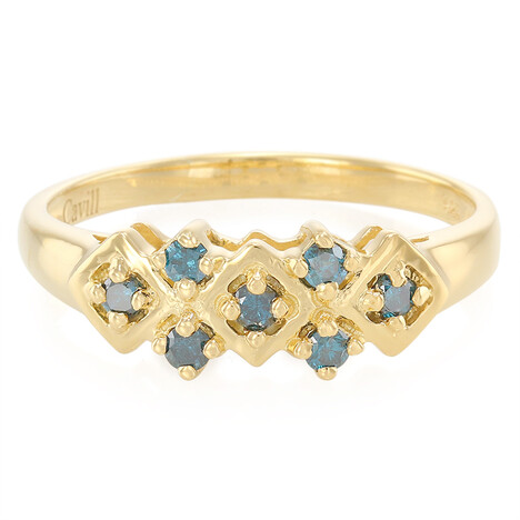 Zilveren ring met Fancy diamanten