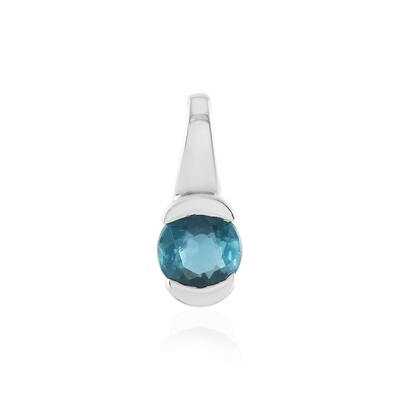 Ciondolo in argento con Cianite Blu Foglia di Tè