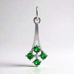 Ciondolo in argento con Tsavorite AAA del Kenia