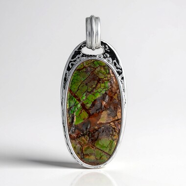 Ciondolo in argento con Ammolite (MONOSONO COLLECTION)
