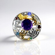 Amethyst Silver Ring (Gems en Vogue)