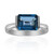 Anello in argento con Topazio Blu Londra (Pallanova)