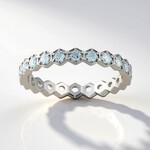 Anello in argento con Topazio Blu Cielo