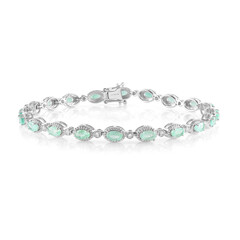 Bracciale in argento con Smeraldo Colombiano
