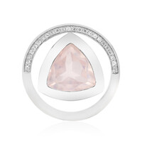 Colgante en plata con Cuarzo rosa