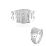 Zilveren ring met I2 (I) Diamanten (de Melo Essence)