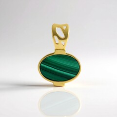 Ciondolo in argento con Malachite
