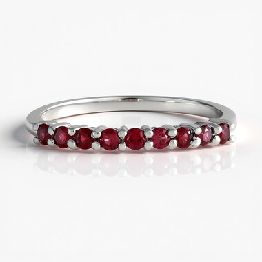 Pierścionek ze srebra platynowanego - Spinel czerwony szlachetny Noble Red