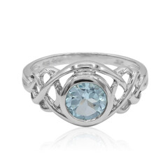Anello in argento con Topazio Blu Cielo