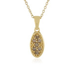 Zilveren halsketting met I2 Bruine Diamanten