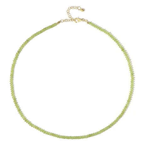 Peridot-Silberhalskette