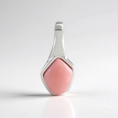 Ciondolo in argento con Opale Rosa (MONOSONO COLLECTION)