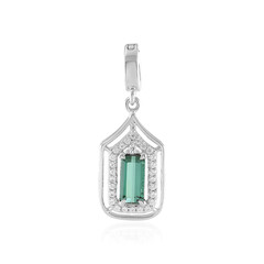 Ciondolo in argento con Tormalina Verde di Benedito