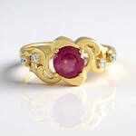 Anello in argento con Zaffiro Rosa del Madagascar