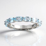 Anello in argento con Topazio Blu Cielo