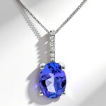 Collana in oro con Tanzanite AAA