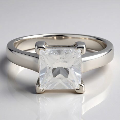 Bague en argent et Zircon