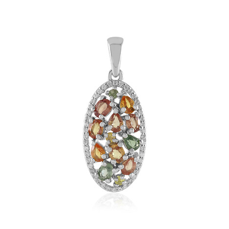 Saphir-Silberanhänger