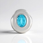 Ciondolo in argento con Topazio Blu Paraiba (MONOSONO COLLECTION)