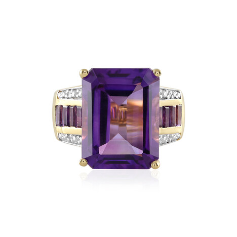 Anillo en plata con Amatista de Zambia
