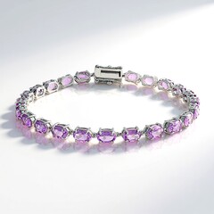 Bracciale in argento con Ametista