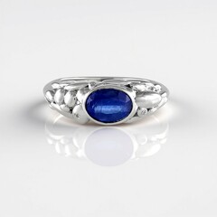 Anello in argento con Cianite del Nepal (SAELOCANA)