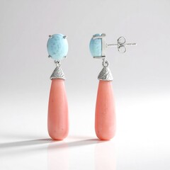 Orecchini in argento con Opale Rosa (de Melo Essence)