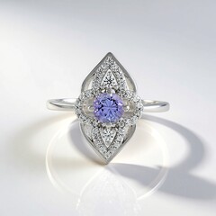Anello in argento con Tanzanite (non riscaldata)