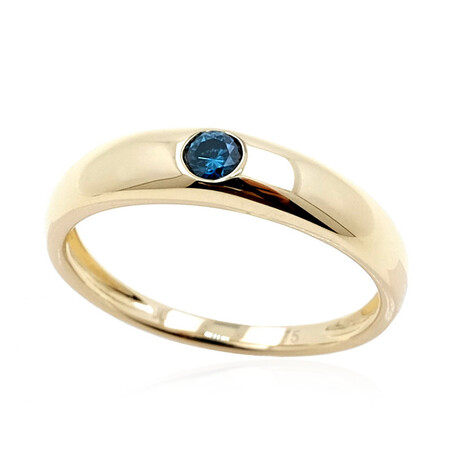 Blauer SI2 Brillant-Goldring