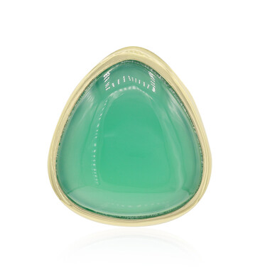 Ciondolo in argento con Calcedonio Verde (MONOSONO COLLECTION)