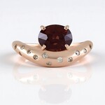Anello in argento con Zircone Rosa (Adela Silber)