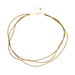 Goldener Hämatit-Silberhalskette (Riya)