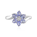 Anillo en plata con Tanzanita