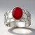 Anello in argento con Calcedonio Lampone (SAELOCANA)