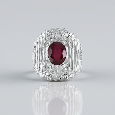 Anello in argento con Rubino del Madagascar (de Melo Essence)