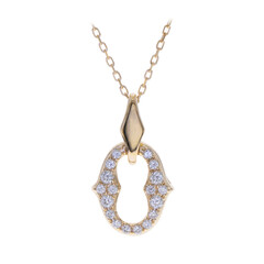 Gouden halsketting met SI1 (H) Diamanten