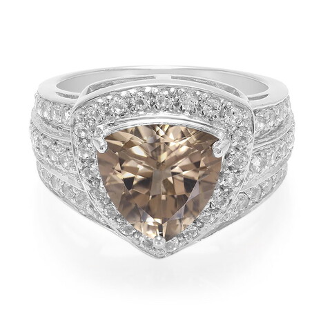 Rauchquarz-Silberring