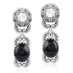 Pendientes en plata con Ágata negro (Desert Chic)