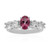 Bague en argent et Topaze mystique flamant rose