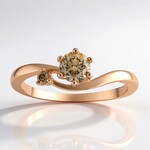 Anello in oro con Diamante Rose de France VS1 di Argyle (Annette)