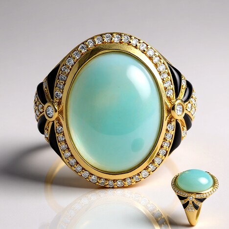 Anello in oro con Opale di Welo AAA