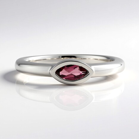 Anello in argento con Rubellite